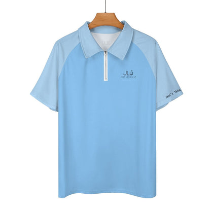 Zip Polo Shirts for Men Relaxed Fit - Don't Think of The Water