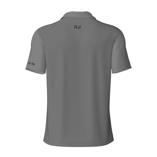 Storm Grey - Men's Short Sleeve Casual Polo Shirt