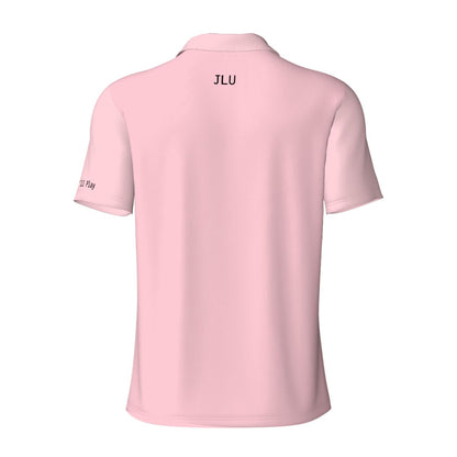 Dusty Rose - Men's Short Sleeve Casual Polo Shirt