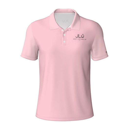 Dusty Rose - Men's Short Sleeve Casual Polo Shirt