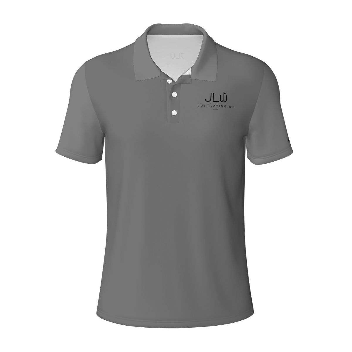 Storm Grey - Men's Short Sleeve Casual Polo Shirt