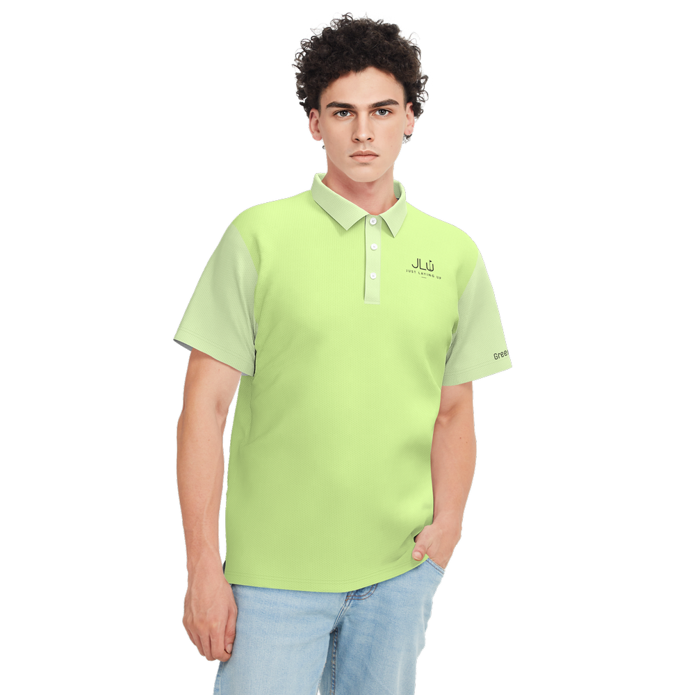 Men's Performance Mesh Sports Polo Shirt-Lightweight 155g